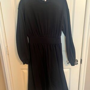 Prologue — Black Long Sleeve Sweatshirt Dress